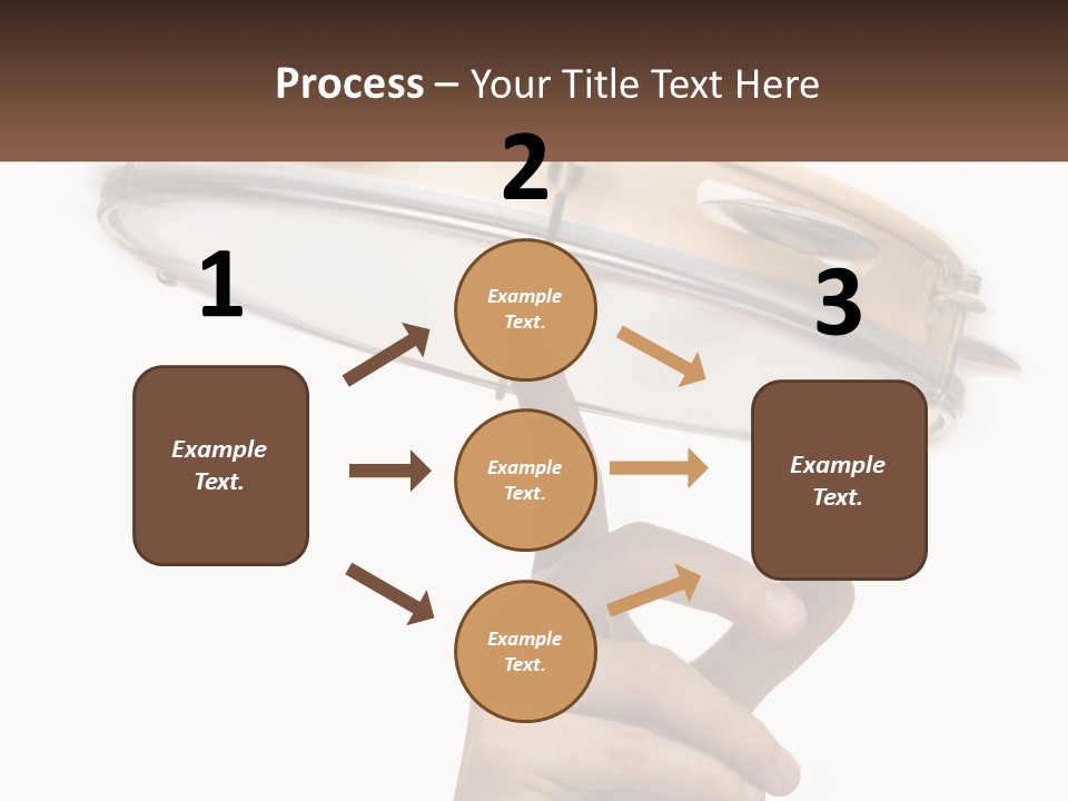A Person's Hand Is Pointing At A Drum PowerPoint Template