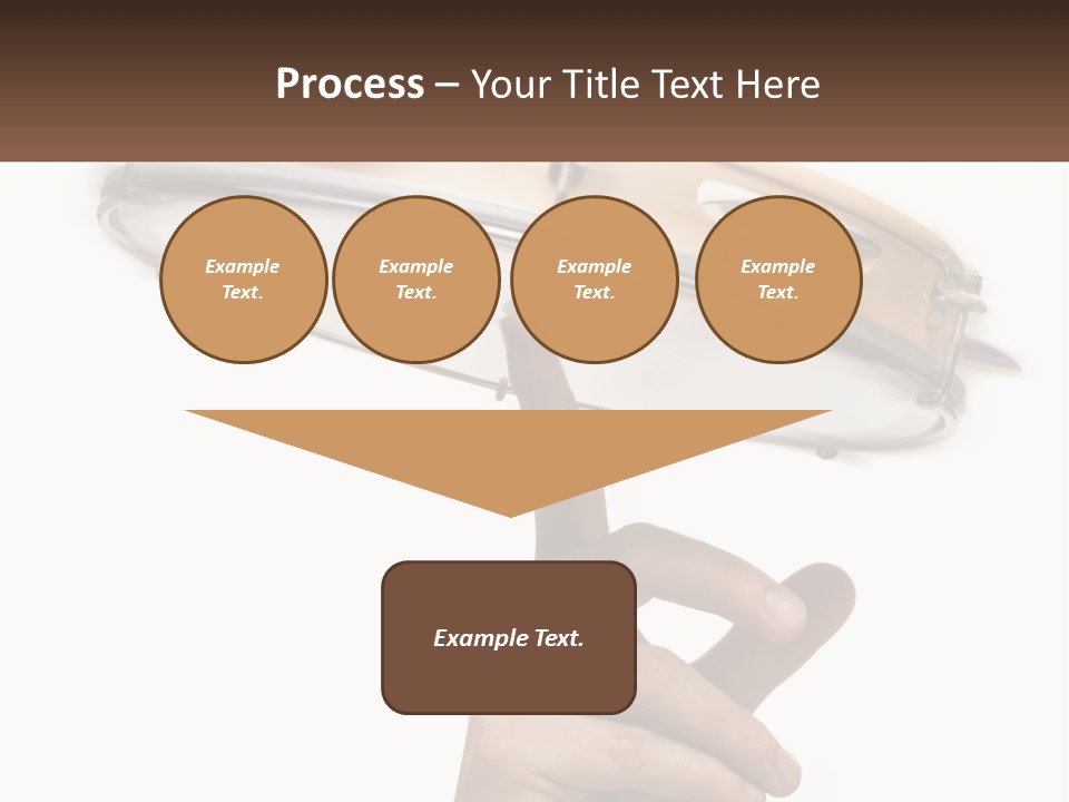 A Person's Hand Is Pointing At A Drum PowerPoint Template