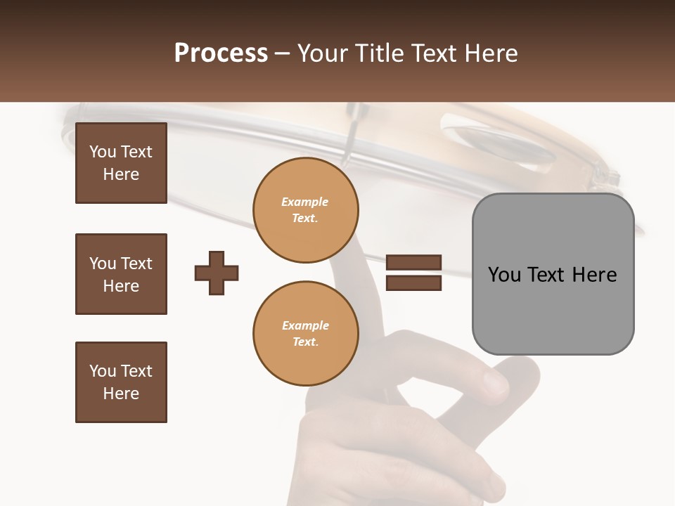 A Person's Hand Is Pointing At A Drum PowerPoint Template