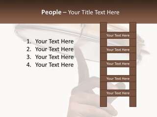 A Person's Hand Is Pointing At A Drum PowerPoint Template