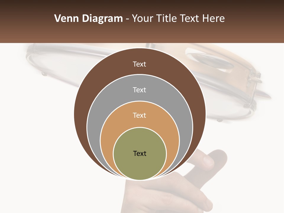 A Person's Hand Is Pointing At A Drum PowerPoint Template