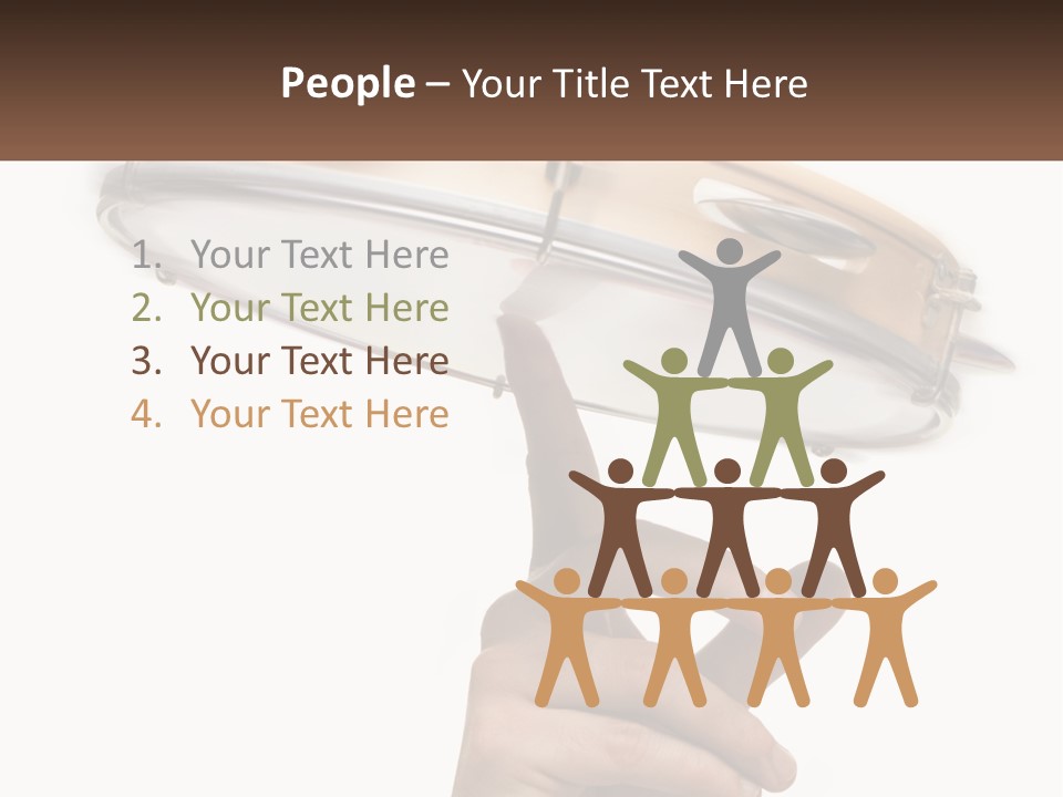 A Person's Hand Is Pointing At A Drum PowerPoint Template