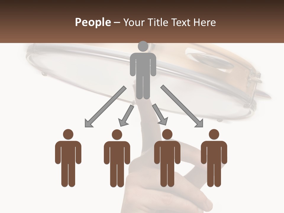 A Person's Hand Is Pointing At A Drum PowerPoint Template