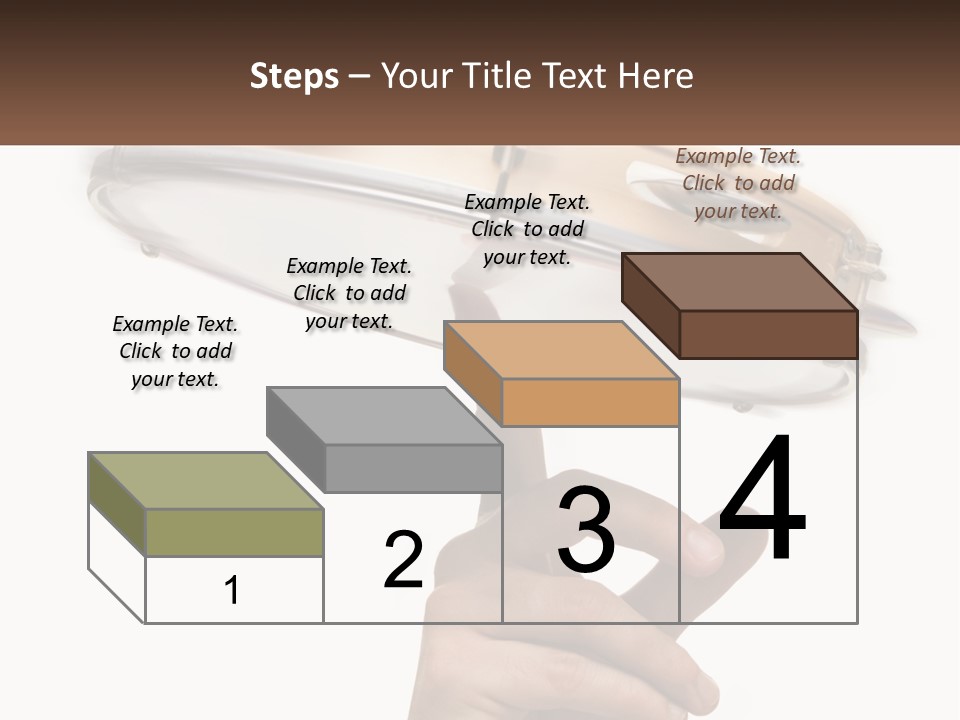 A Person's Hand Is Pointing At A Drum PowerPoint Template