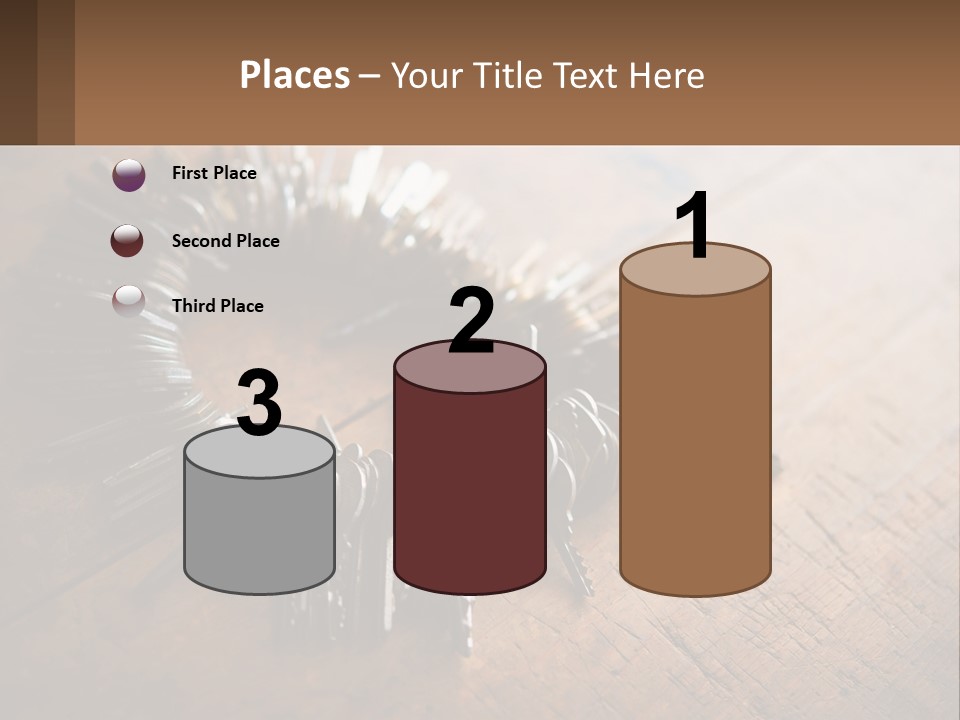 A Bunch Of Keys Arranged In A Circle On A Table PowerPoint Template