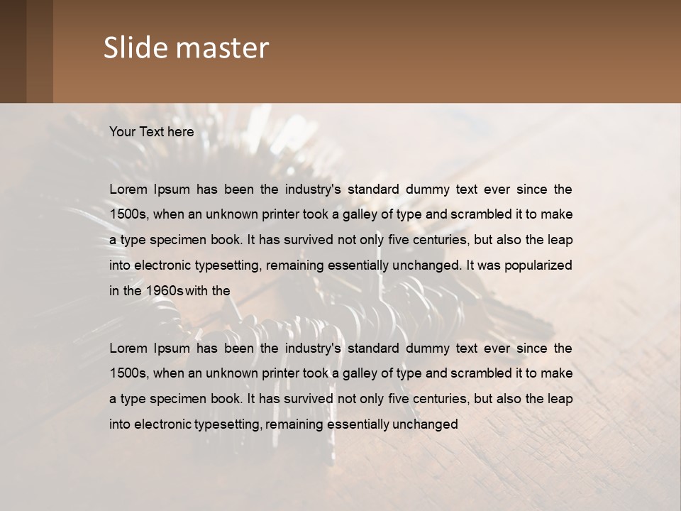 A Bunch Of Keys Arranged In A Circle On A Table PowerPoint Template