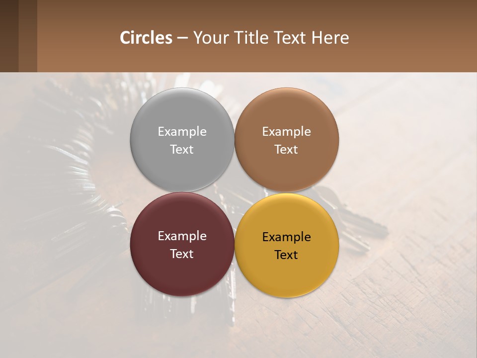 A Bunch Of Keys Arranged In A Circle On A Table PowerPoint Template