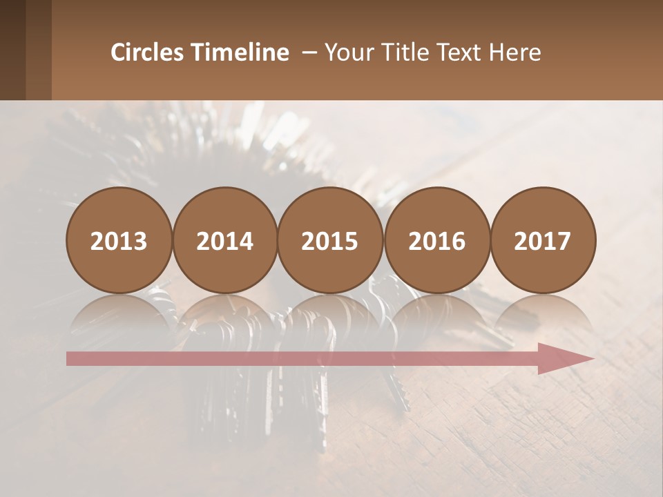 A Bunch Of Keys Arranged In A Circle On A Table PowerPoint Template