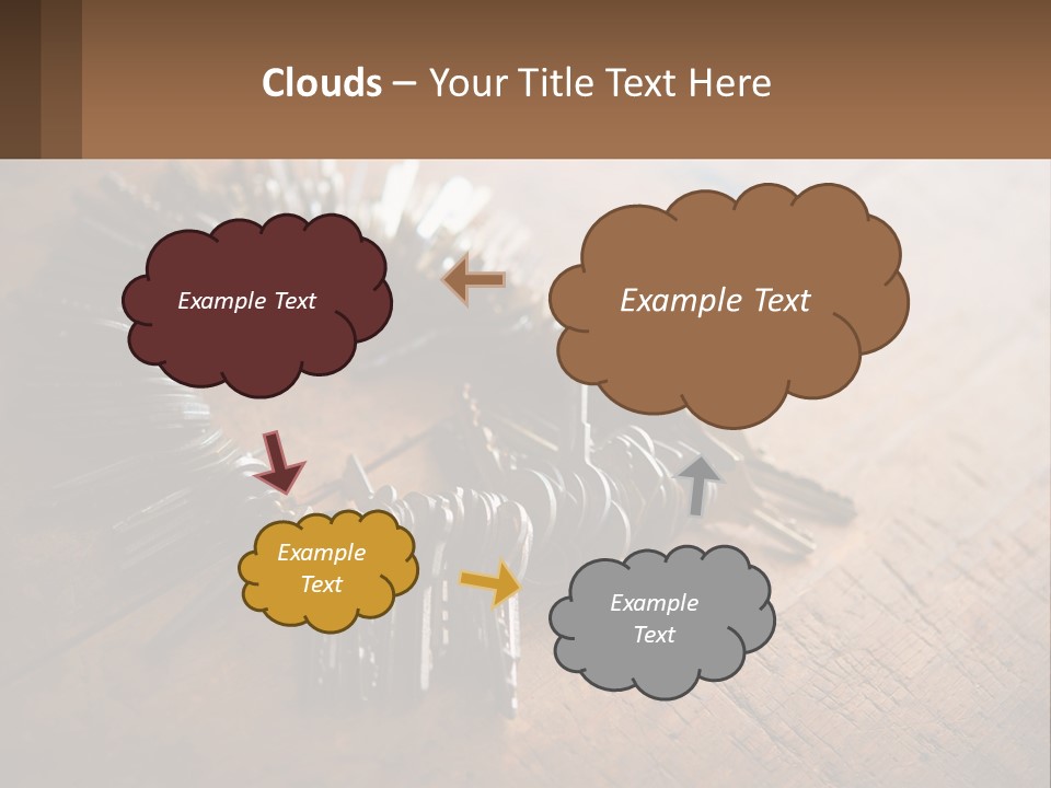 A Bunch Of Keys Arranged In A Circle On A Table PowerPoint Template