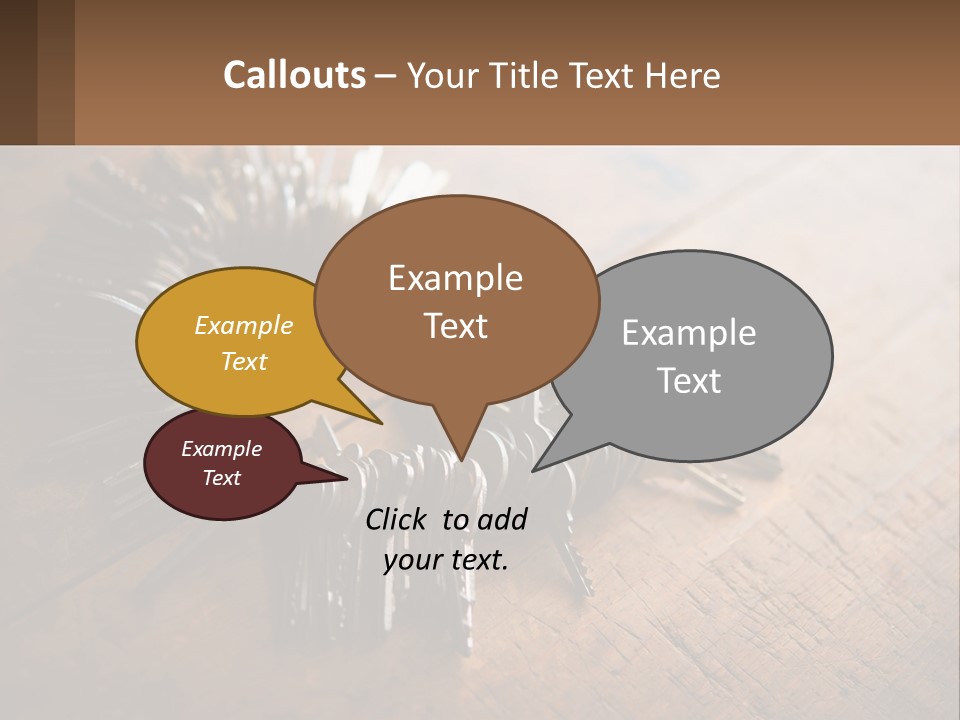 A Bunch Of Keys Arranged In A Circle On A Table PowerPoint Template