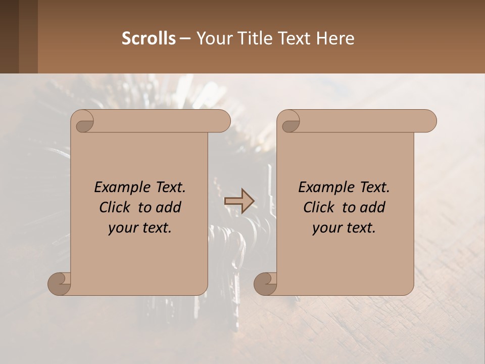 A Bunch Of Keys Arranged In A Circle On A Table PowerPoint Template