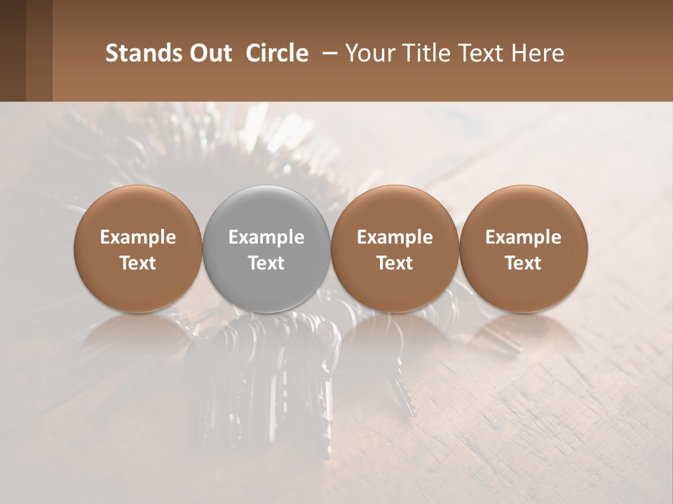 A Bunch Of Keys Arranged In A Circle On A Table PowerPoint Template