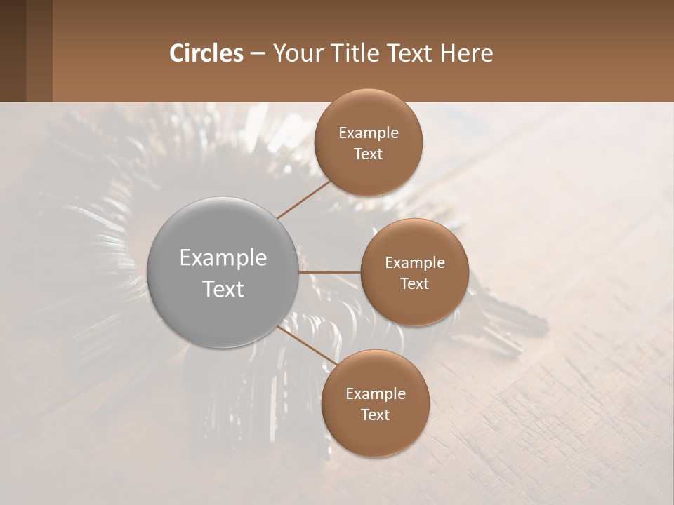 A Bunch Of Keys Arranged In A Circle On A Table PowerPoint Template