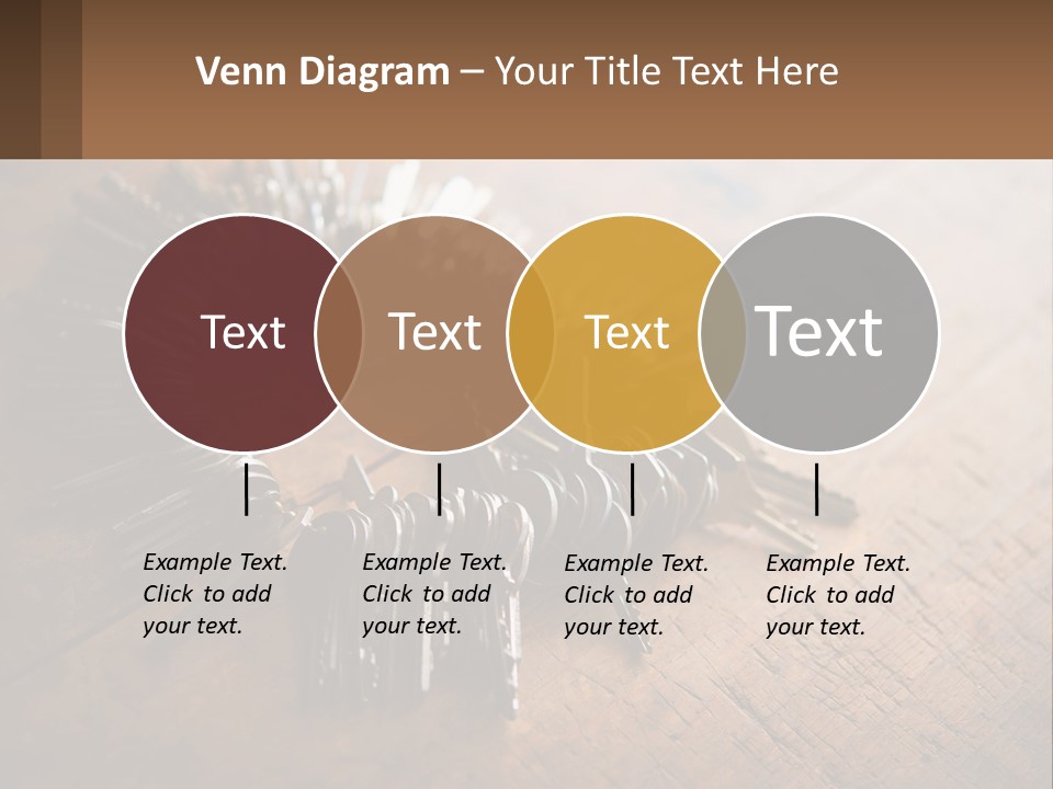 A Bunch Of Keys Arranged In A Circle On A Table PowerPoint Template