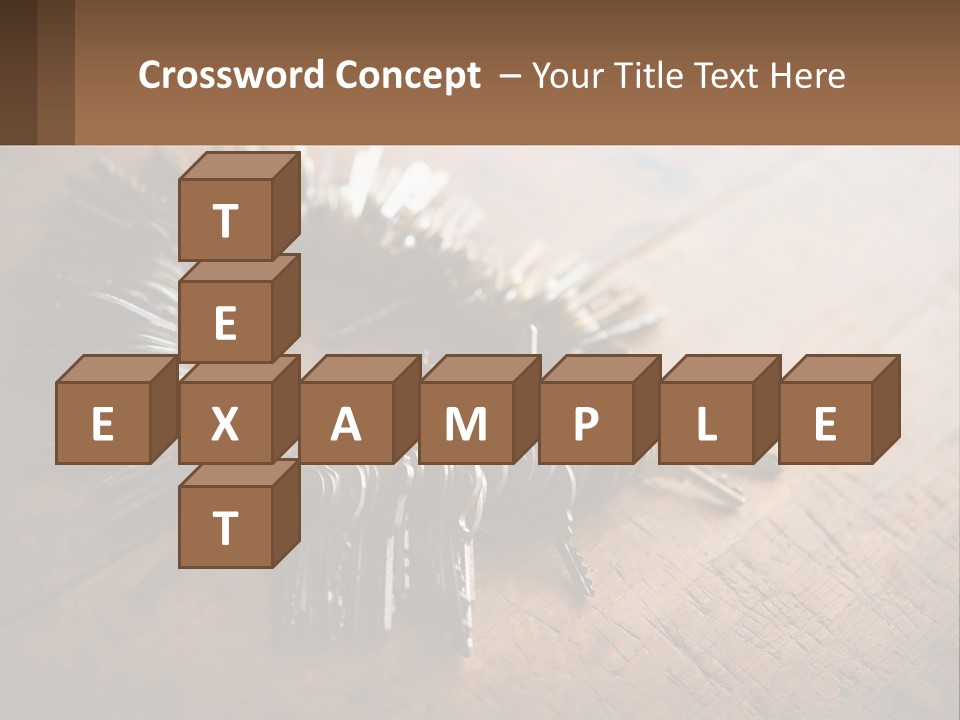 A Bunch Of Keys Arranged In A Circle On A Table PowerPoint Template