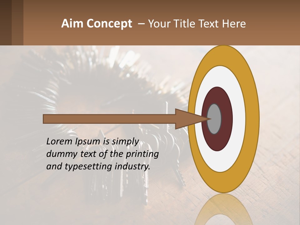 A Bunch Of Keys Arranged In A Circle On A Table PowerPoint Template
