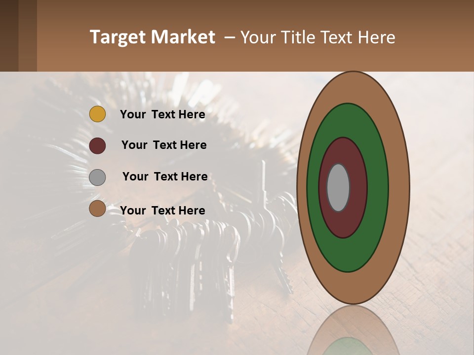 A Bunch Of Keys Arranged In A Circle On A Table PowerPoint Template