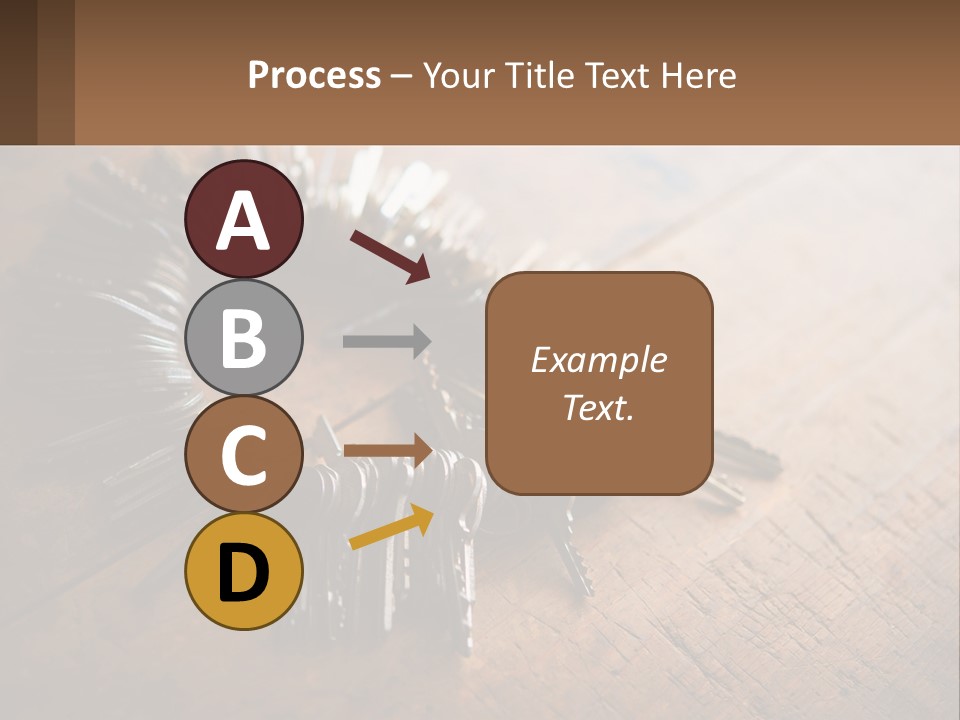 A Bunch Of Keys Arranged In A Circle On A Table PowerPoint Template