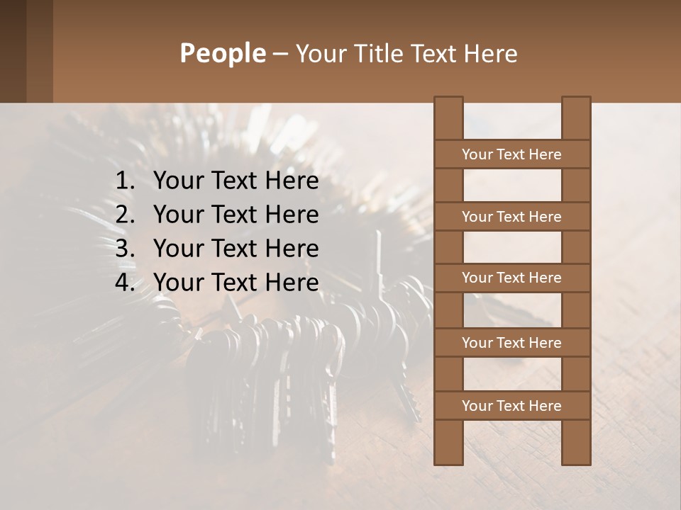 A Bunch Of Keys Arranged In A Circle On A Table PowerPoint Template