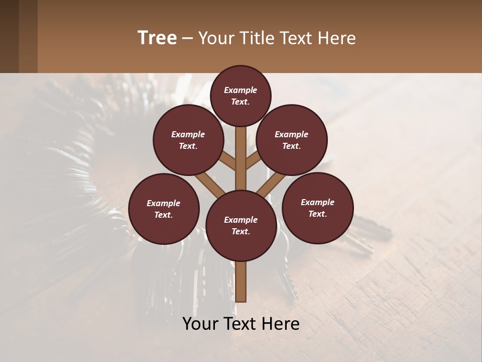 A Bunch Of Keys Arranged In A Circle On A Table PowerPoint Template