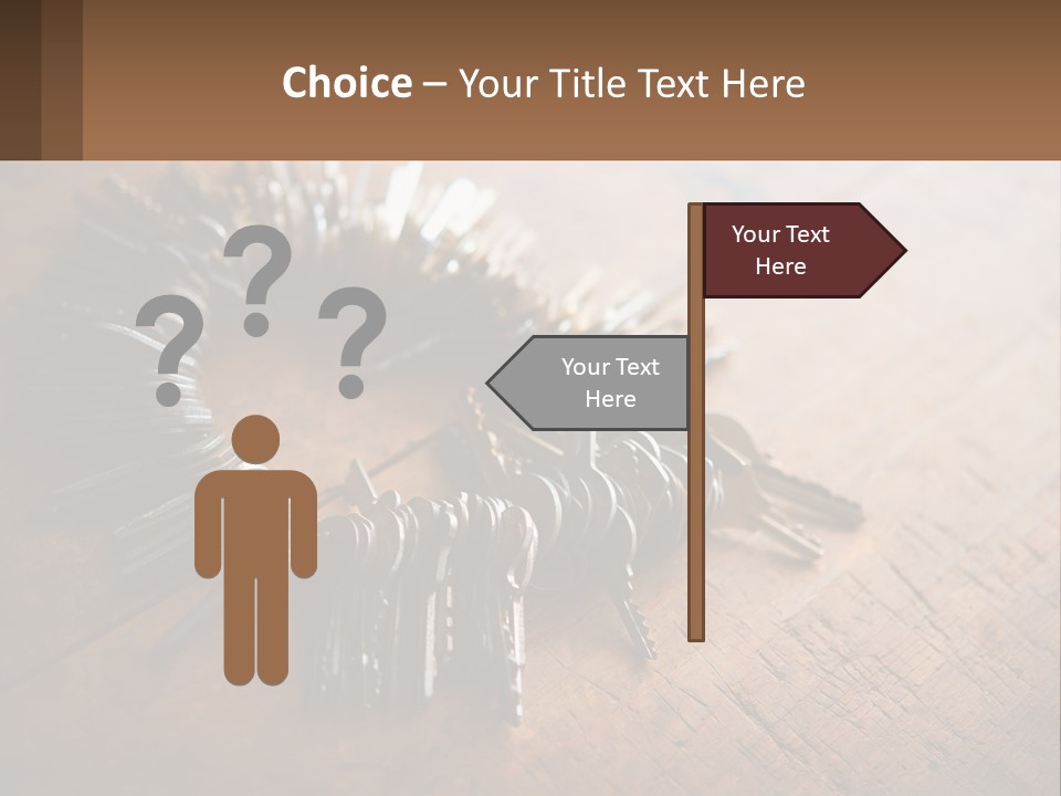 A Bunch Of Keys Arranged In A Circle On A Table PowerPoint Template