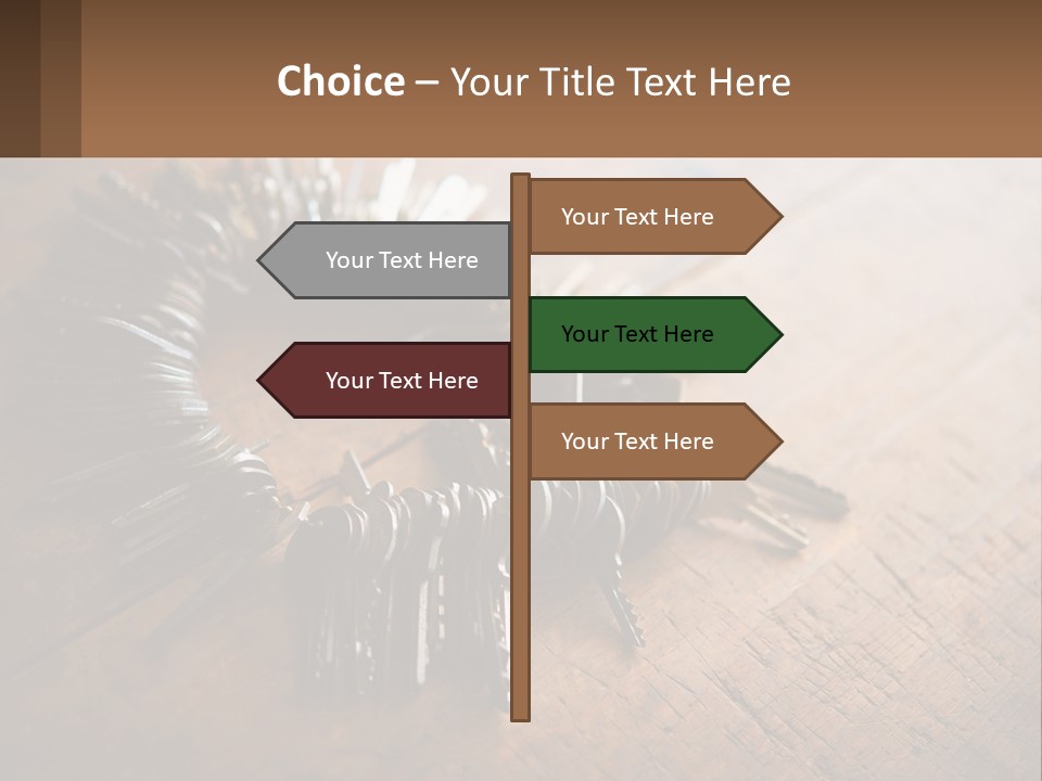 A Bunch Of Keys Arranged In A Circle On A Table PowerPoint Template