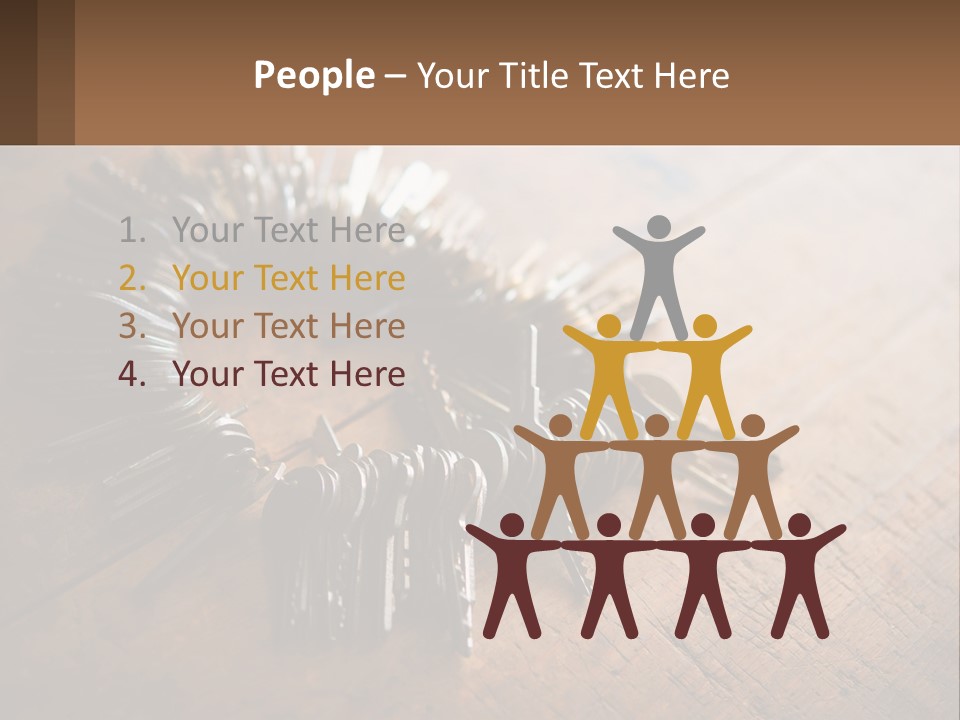 A Bunch Of Keys Arranged In A Circle On A Table PowerPoint Template