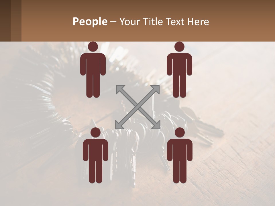 A Bunch Of Keys Arranged In A Circle On A Table PowerPoint Template