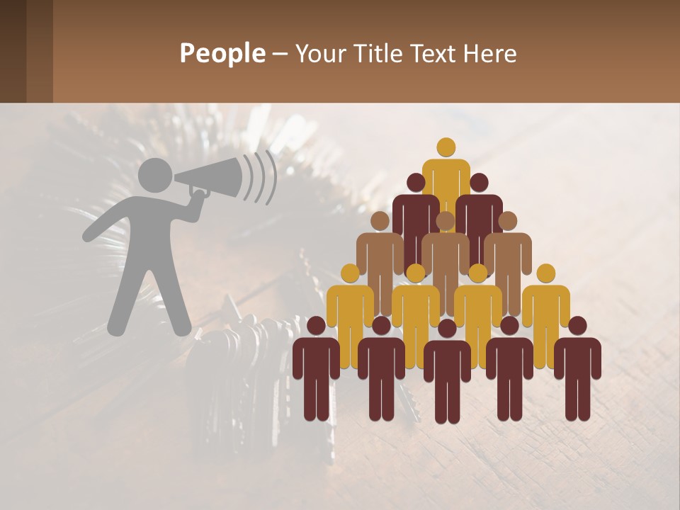 A Bunch Of Keys Arranged In A Circle On A Table PowerPoint Template