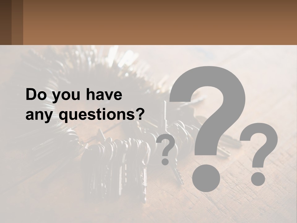 A Bunch Of Keys Arranged In A Circle On A Table PowerPoint Template