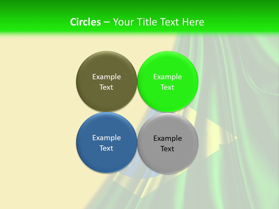 A Green And Yellow Background With The Flag Of Brazil PowerPoint Template