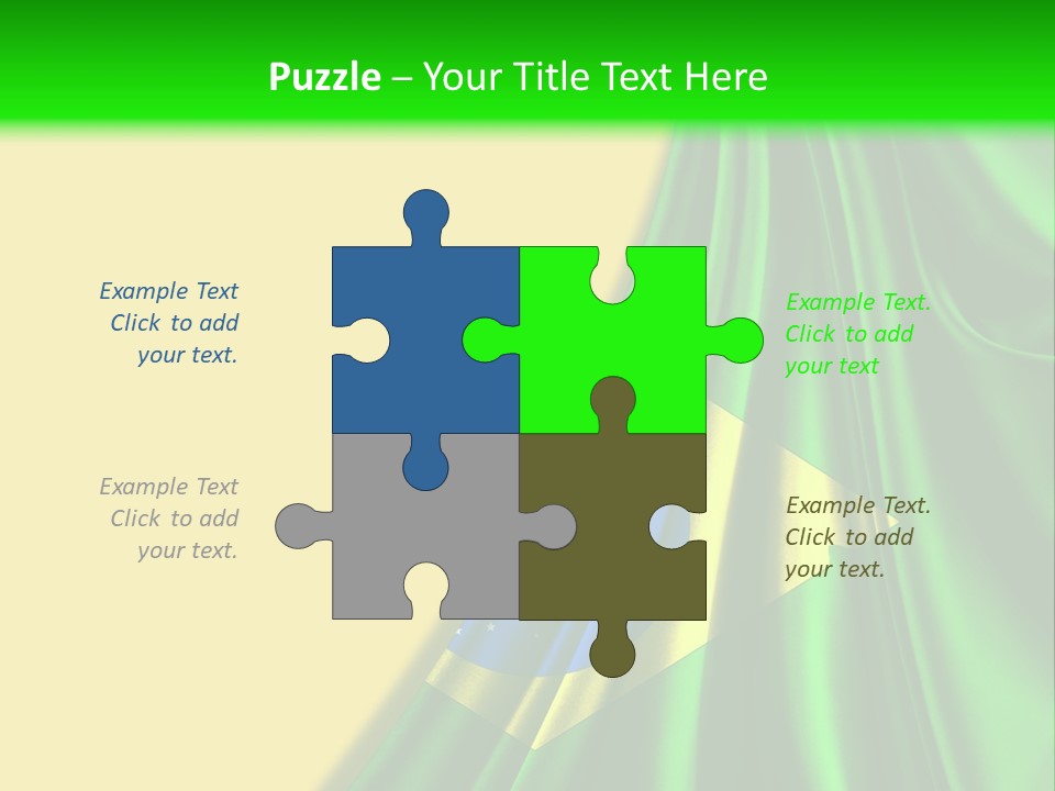 A Green And Yellow Background With The Flag Of Brazil PowerPoint Template