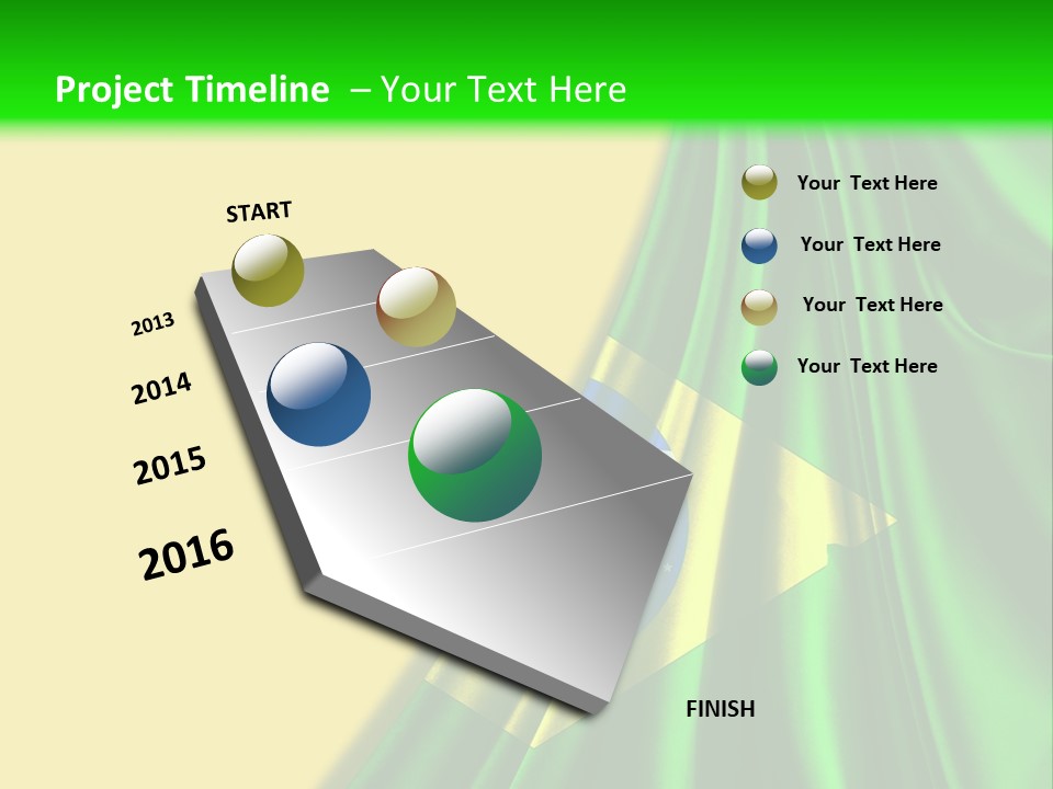 A Green And Yellow Background With The Flag Of Brazil PowerPoint Template