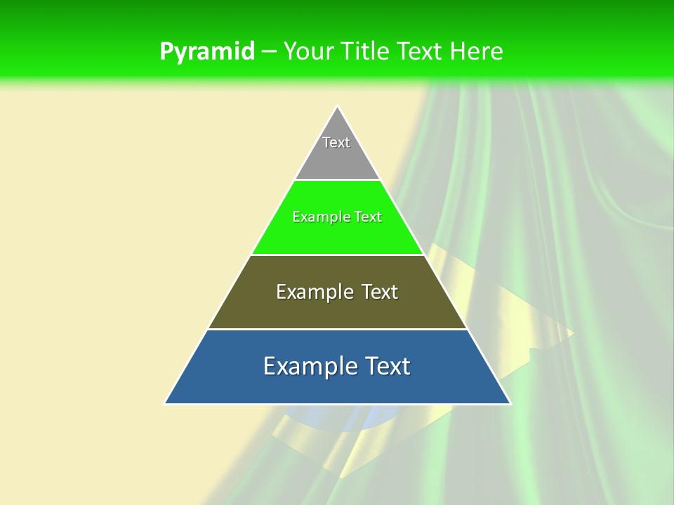 A Green And Yellow Background With The Flag Of Brazil PowerPoint Template