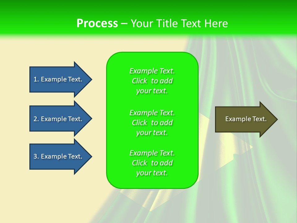 A Green And Yellow Background With The Flag Of Brazil PowerPoint Template