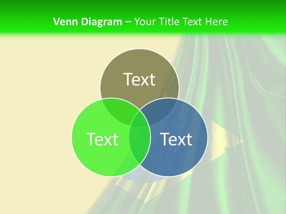 A Green And Yellow Background With The Flag Of Brazil PowerPoint Template