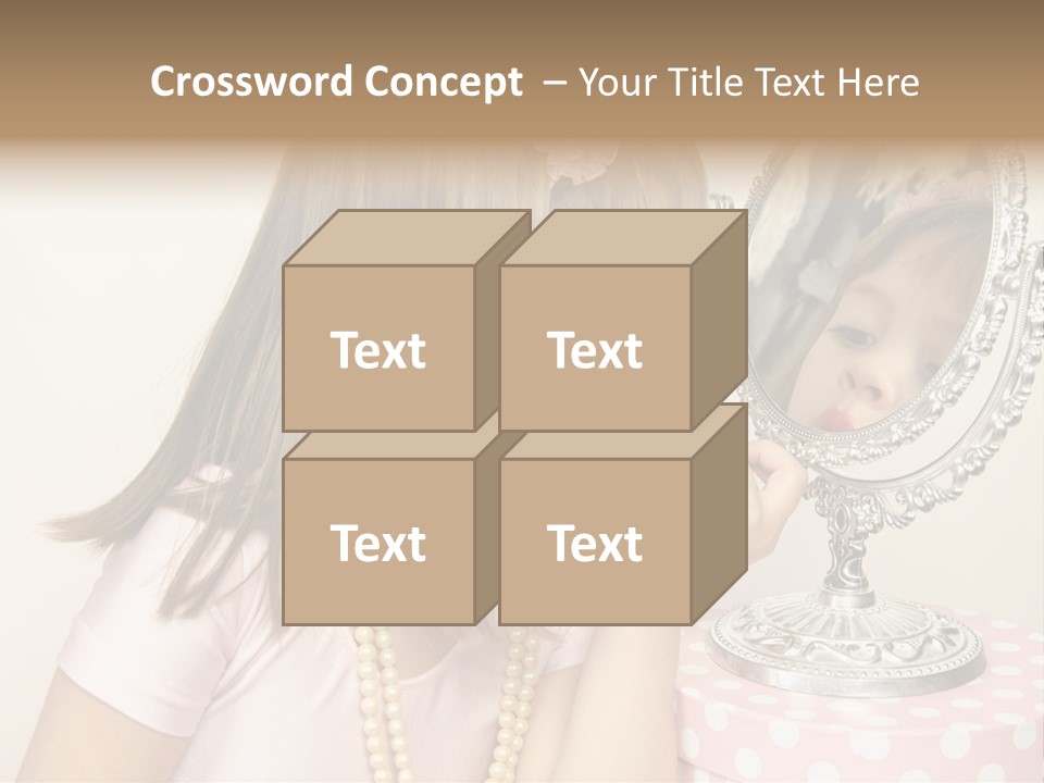 A Little Girl Brushing Her Teeth In Front Of A Mirror PowerPoint Template