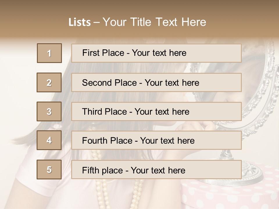 A Little Girl Brushing Her Teeth In Front Of A Mirror PowerPoint Template