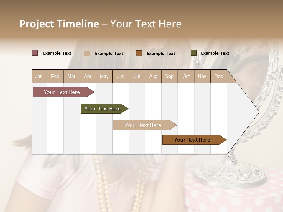 A Little Girl Brushing Her Teeth In Front Of A Mirror PowerPoint Template