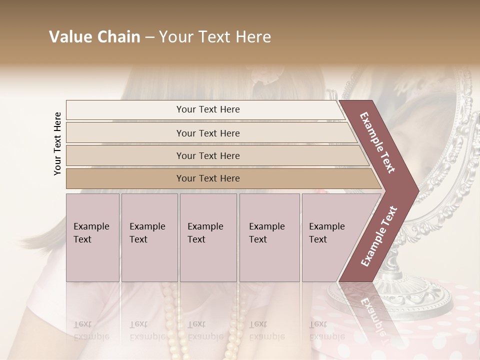 A Little Girl Brushing Her Teeth In Front Of A Mirror PowerPoint Template