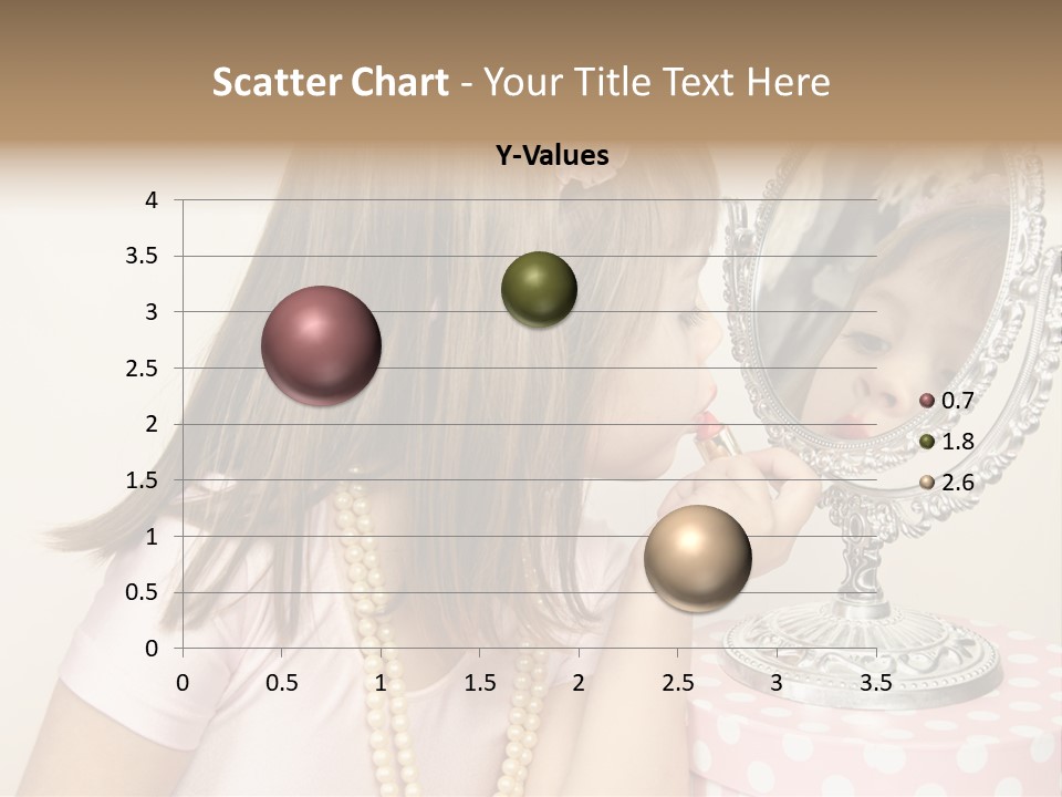 A Little Girl Brushing Her Teeth In Front Of A Mirror PowerPoint Template