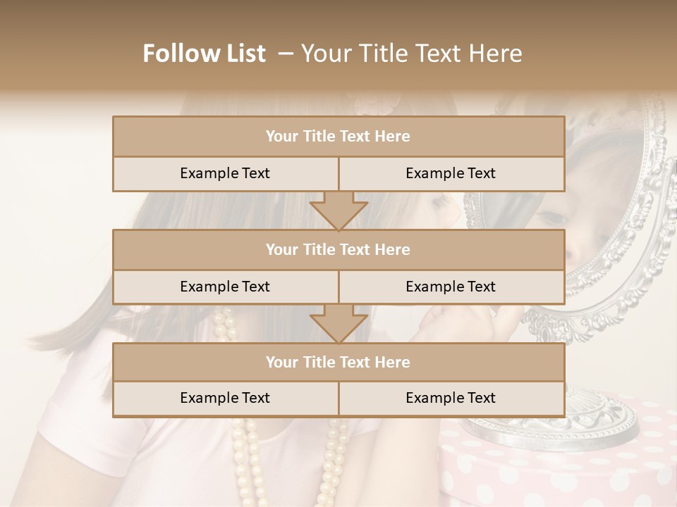 A Little Girl Brushing Her Teeth In Front Of A Mirror PowerPoint Template