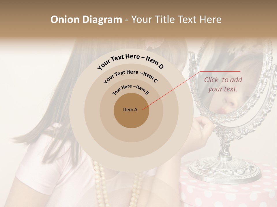 A Little Girl Brushing Her Teeth In Front Of A Mirror PowerPoint Template