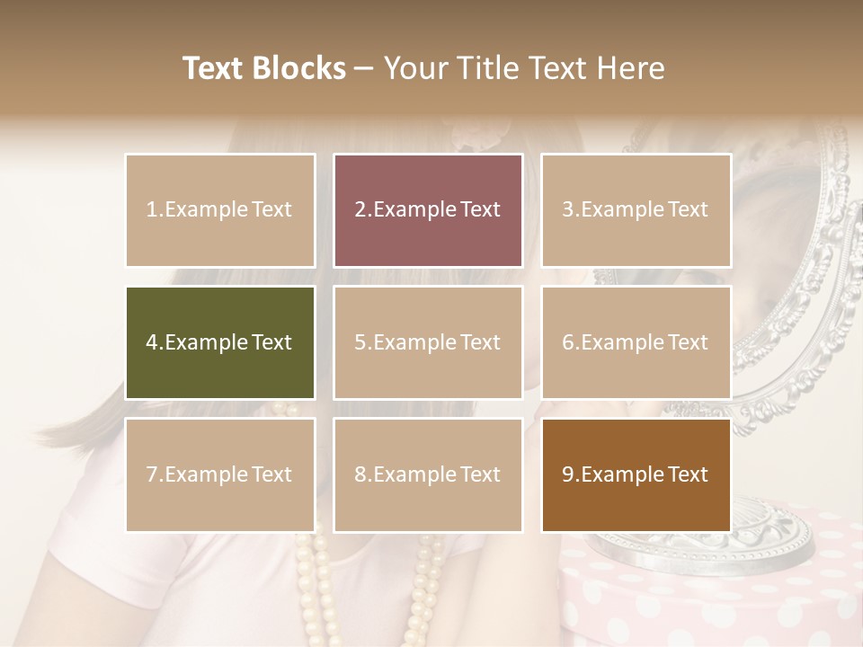 A Little Girl Brushing Her Teeth In Front Of A Mirror PowerPoint Template