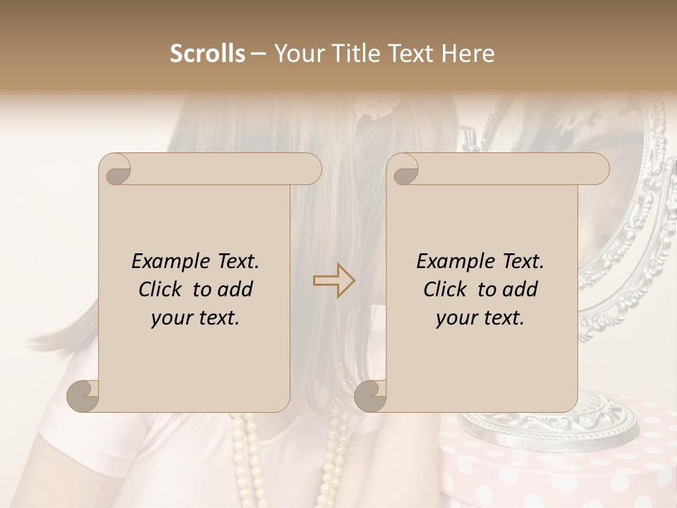 A Little Girl Brushing Her Teeth In Front Of A Mirror PowerPoint Template