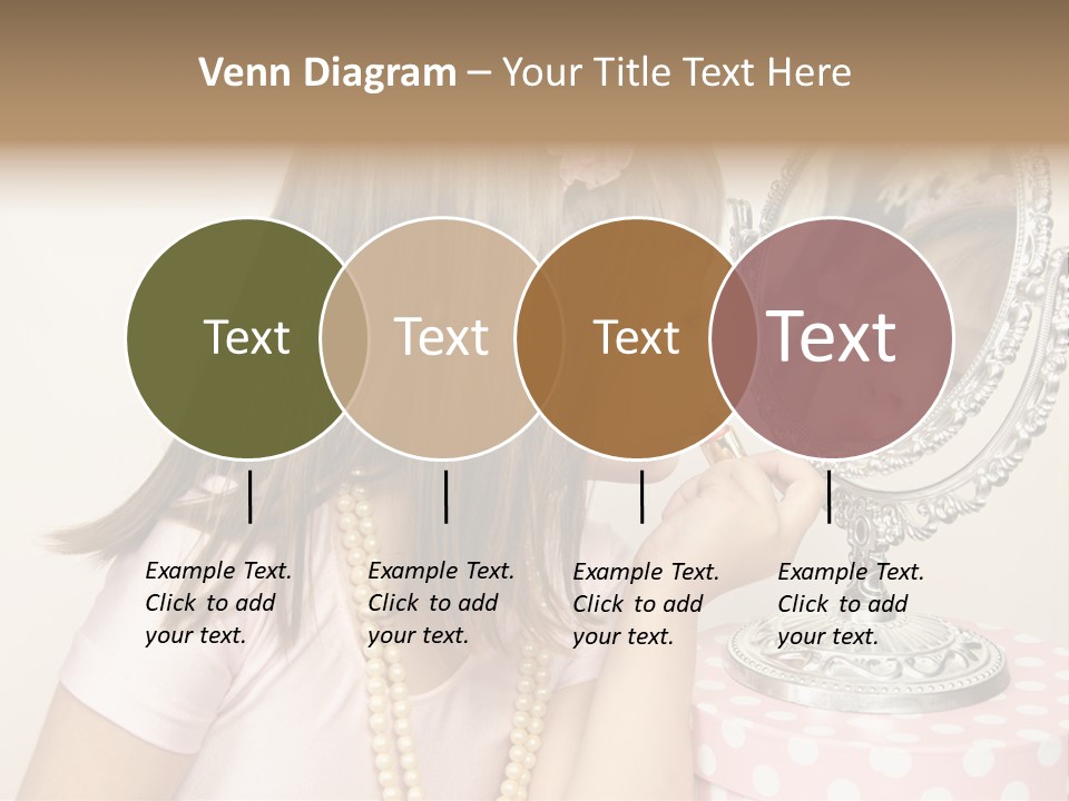 A Little Girl Brushing Her Teeth In Front Of A Mirror PowerPoint Template