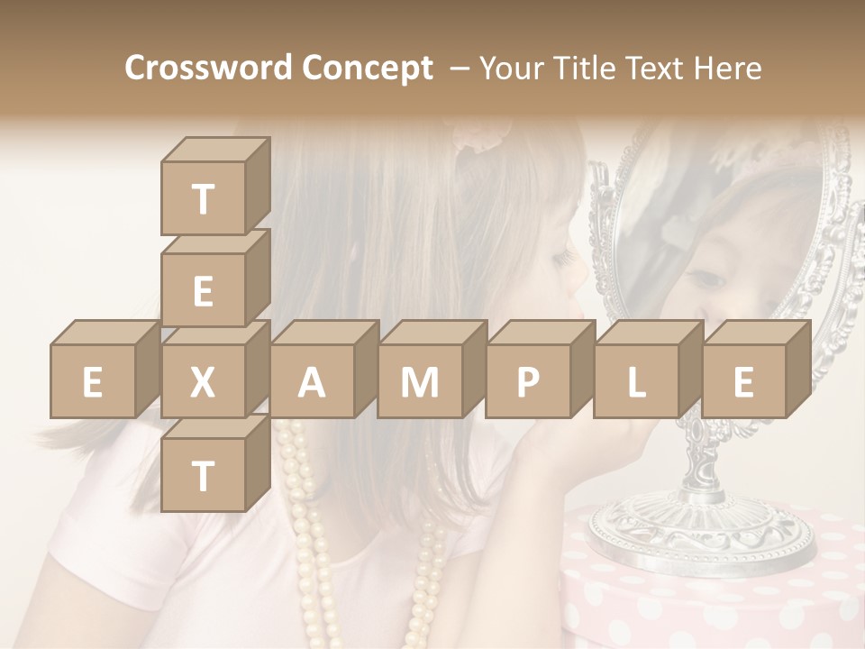 A Little Girl Brushing Her Teeth In Front Of A Mirror PowerPoint Template