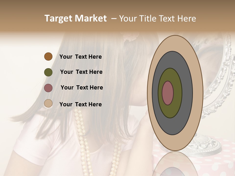 A Little Girl Brushing Her Teeth In Front Of A Mirror PowerPoint Template