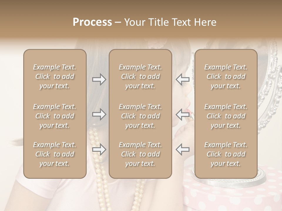 A Little Girl Brushing Her Teeth In Front Of A Mirror PowerPoint Template