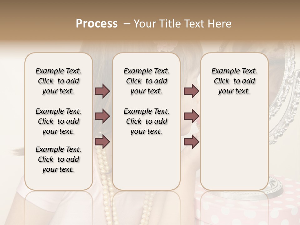 A Little Girl Brushing Her Teeth In Front Of A Mirror PowerPoint Template